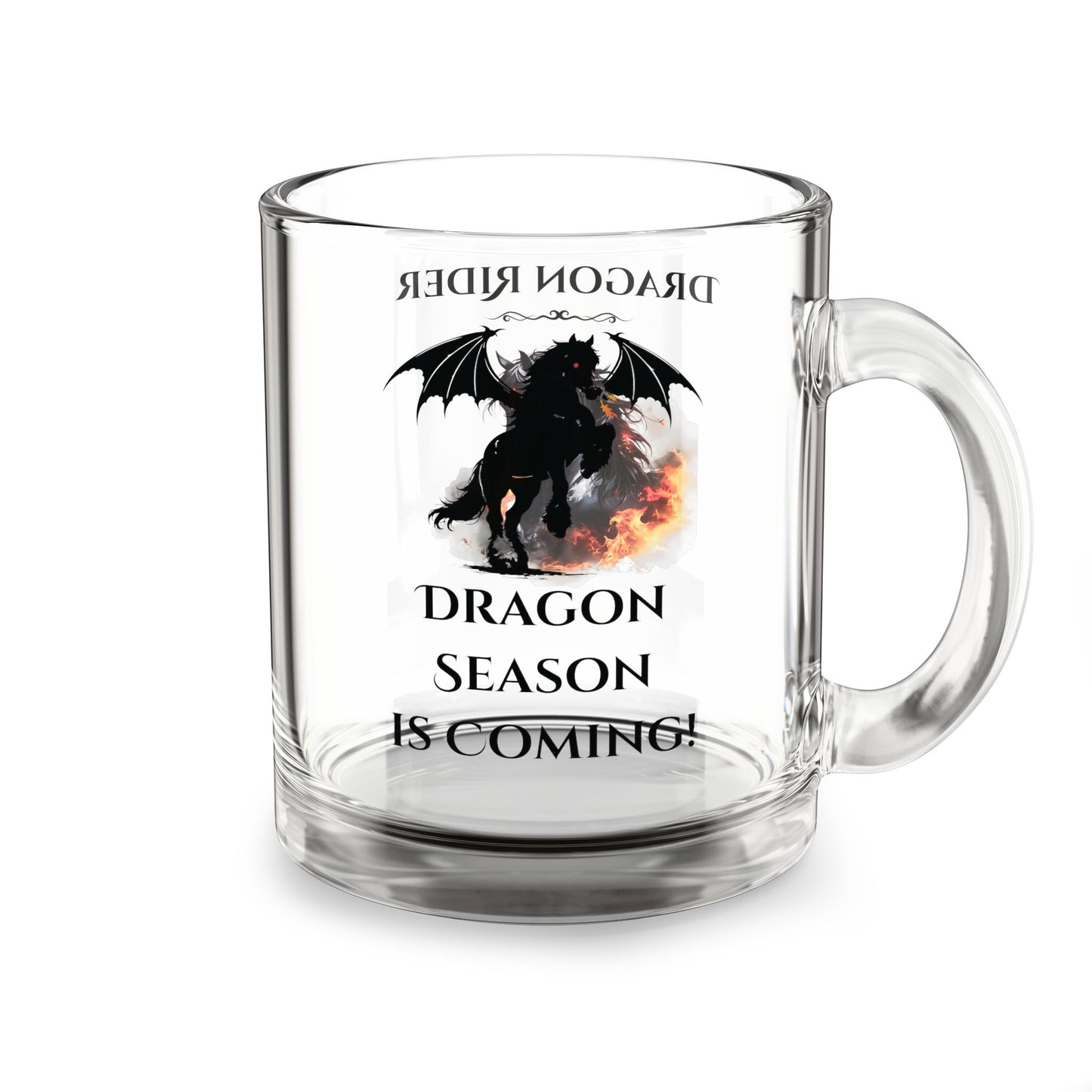 Dragon Rider Glass Mug, 10oz