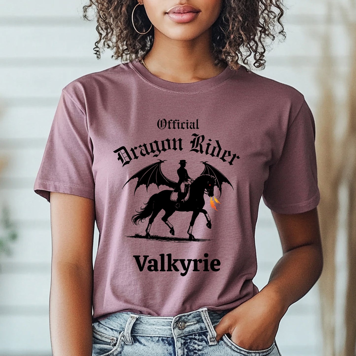 Personalized Official Dragon Rider Winged Horse Dressage Equestrian Fantasy Unisex Jersey Short Sleeve Tee