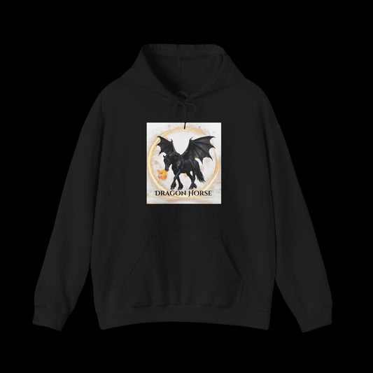 Black Dragon Horse Heavy Blend™ Hooded Sweatshirt