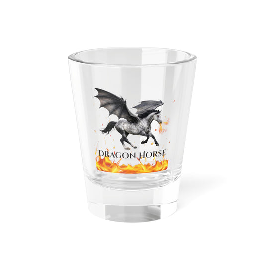 Gray Dragon Horse Shot Glass, 1.5oz