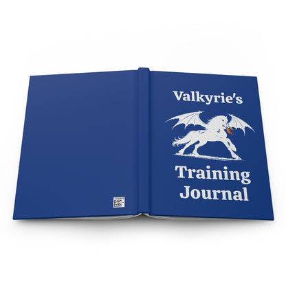Personalized Blue Dragon Rider Horse Training Journal Fantasy Matte Hardcover Journal