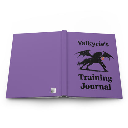 Personalized Light Purple Dragon Rider Horse Training Journal Fantasy Matte Hardcover Journal