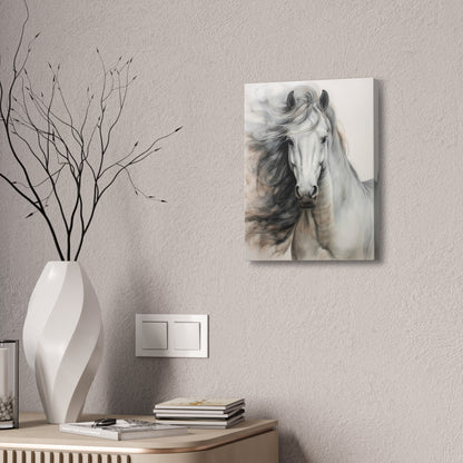 Majestic White Horse Canvas Print — Stretched 1.5" Wall Art