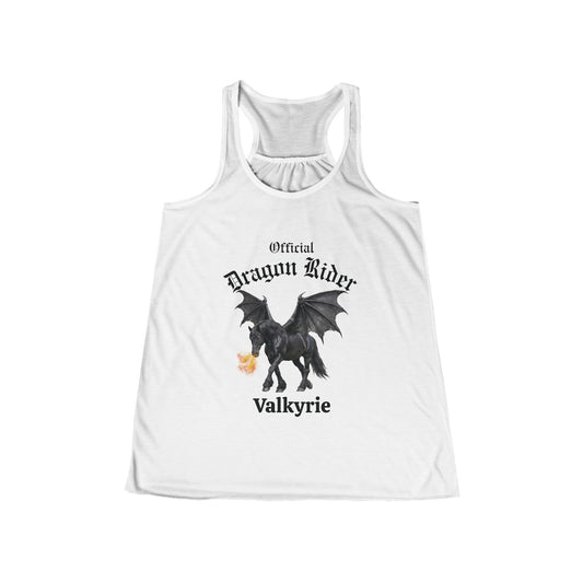 Personalized Black Dragon Rider Women's Flowy Racerback Tank
