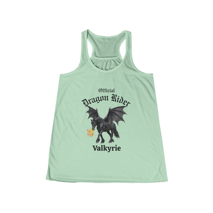 Personalized Black Dragon Rider Women's Flowy Racerback Tank