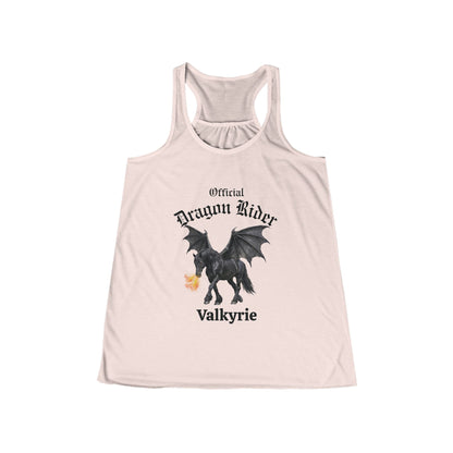 Personalized Black Dragon Rider Women's Flowy Racerback Tank