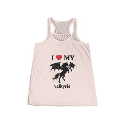 Personalized I Heart My Dragon Horse (Style E) Women's Flowy Racerback Tank