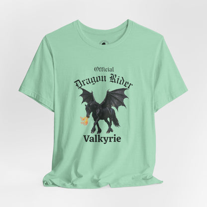 Personalized Black Dragon Rider Jersey Short Sleeve Tee