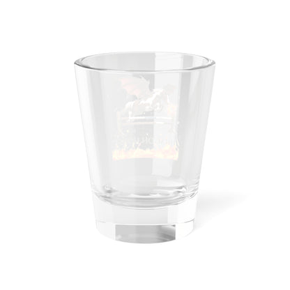 Chestnut & White Dragon Horse Shot Glass, 1.5oz