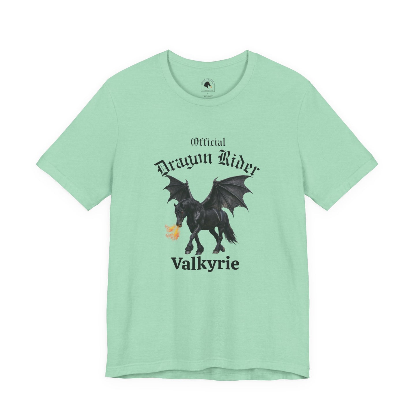 Personalized Black Dragon Rider Jersey Short Sleeve Tee