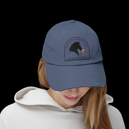 Dragon Rider Ltd Fire Breathing Horse Fantasy Equestrian Emblem Unisex Distressed Cap