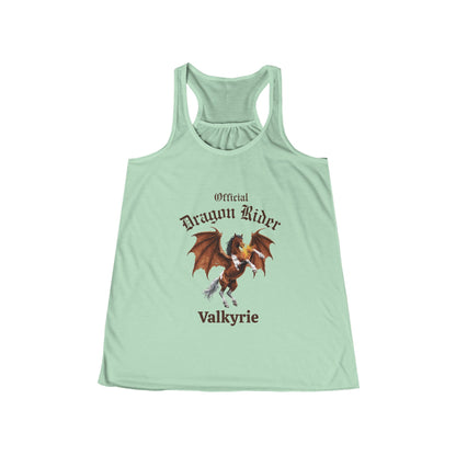 Personalized Bay & White Dragon Rider Women's Flowy Racerback Tank