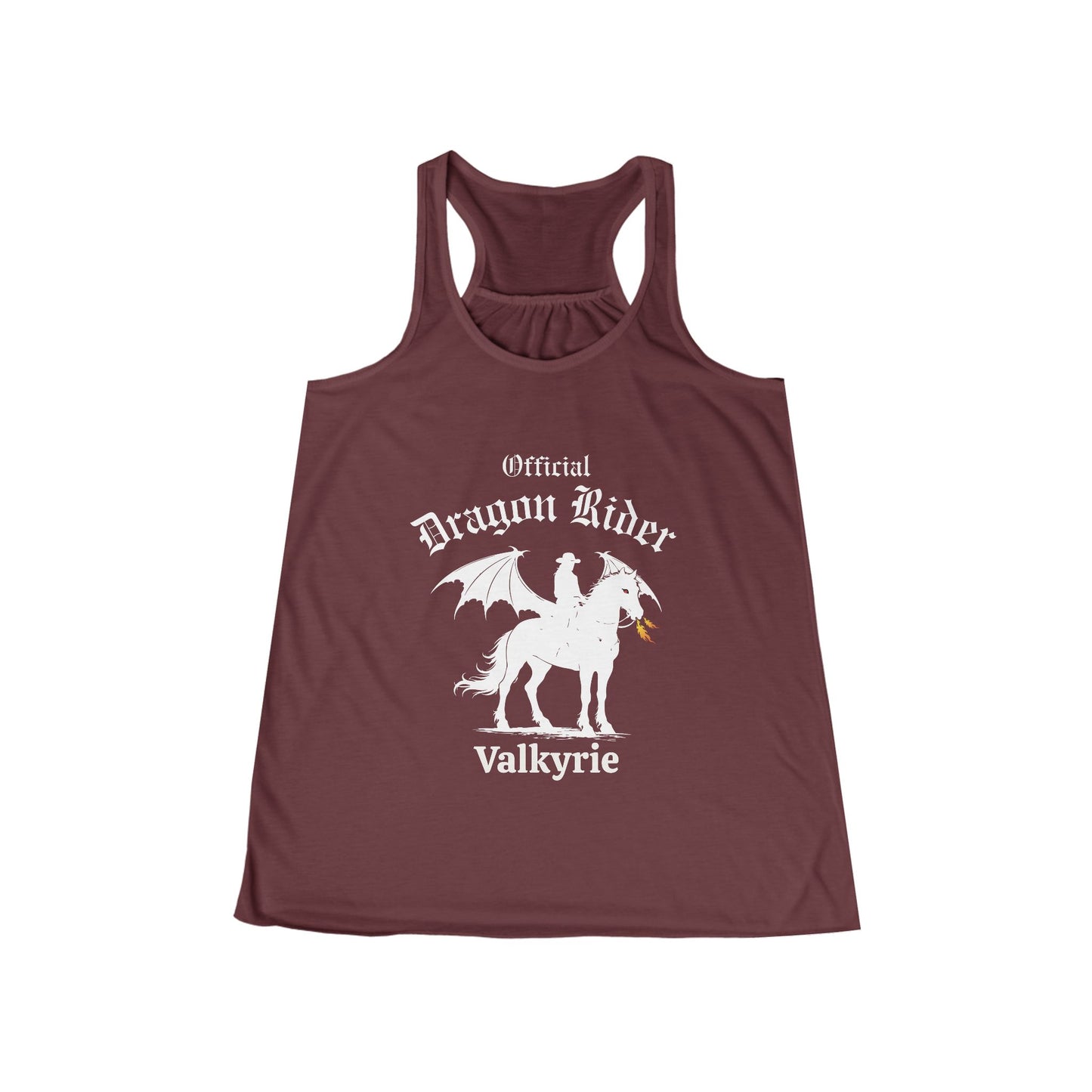 Personalized Western Dragon Rider Women's Flowy Racerback Tank