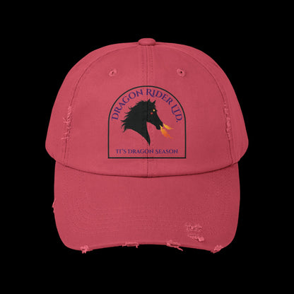 Dragon Rider Ltd Fire Breathing Horse Fantasy Equestrian Emblem Unisex Distressed Cap
