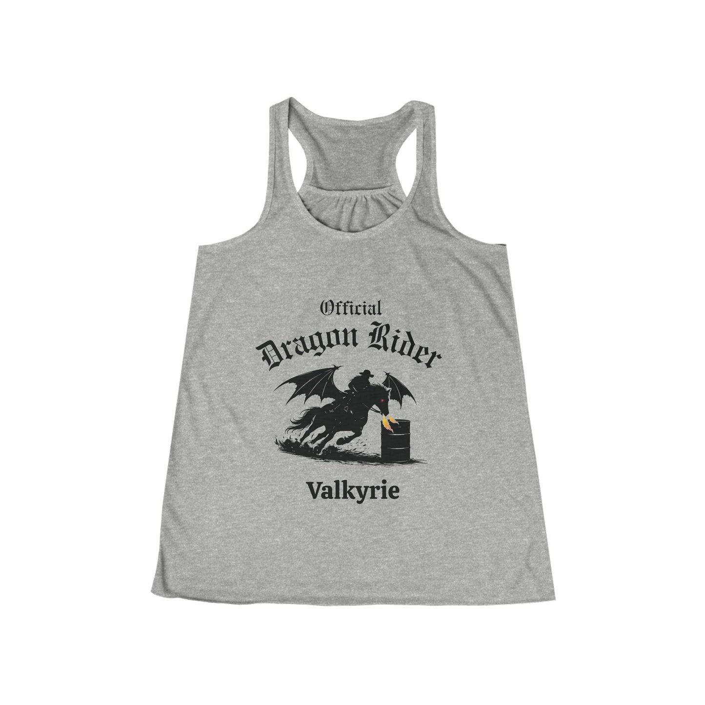 Personalized Barrel Racer Dragon Rider Women's Flowy Racerback Tank