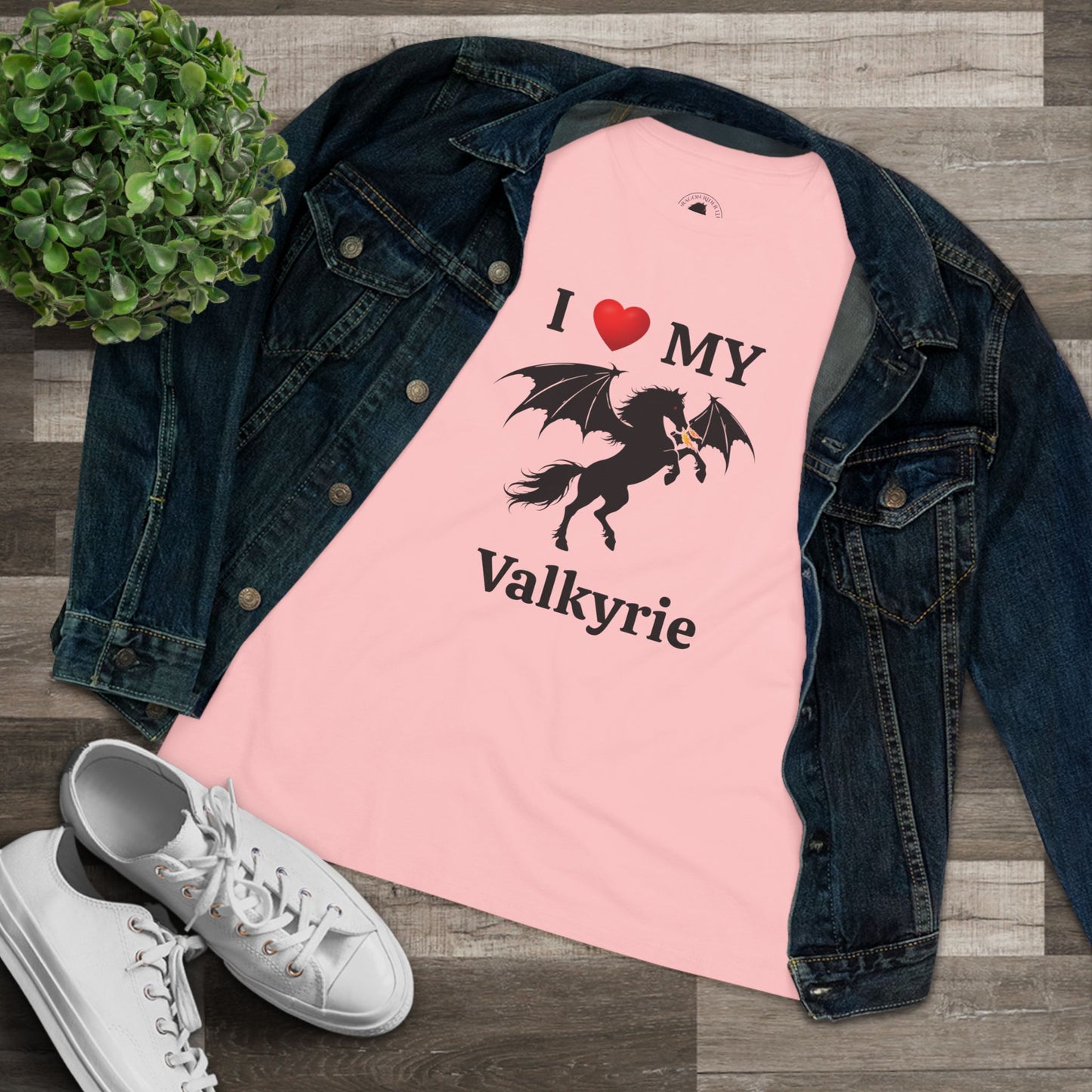 I Heart My Dragon Horse (E) Cotton Tee - Personalized with your horse's name!