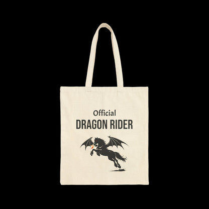Official Dragon Rider Winged Horse Double-Sided Fantasy Cotton Canvas Tote Bag