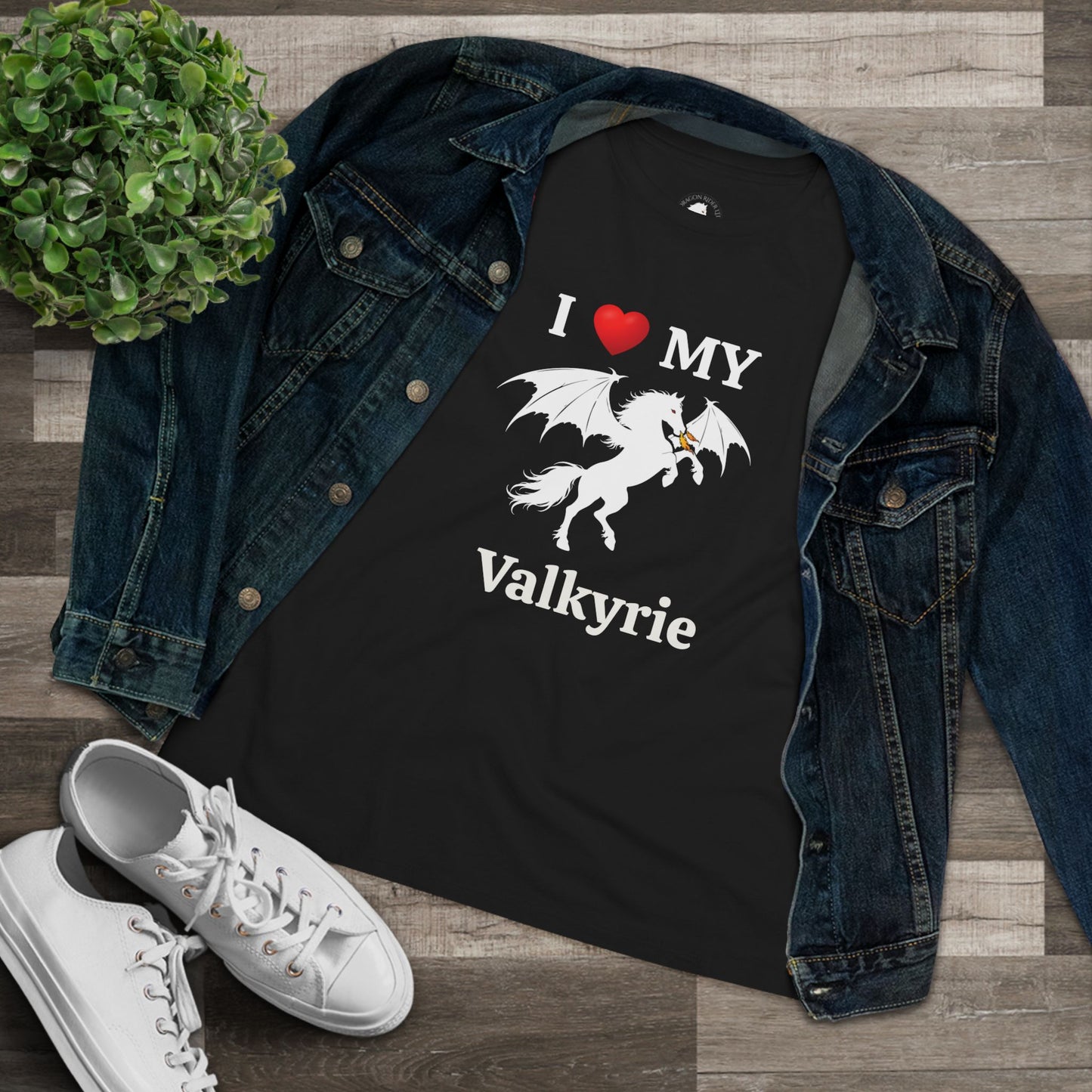 I Heart My Dragon Horse (E) Cotton Tee - Personalized with your horse's name!