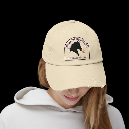 Dragon Rider Ltd Fire Breathing Horse Fantasy Equestrian Emblem Unisex Distressed Cap
