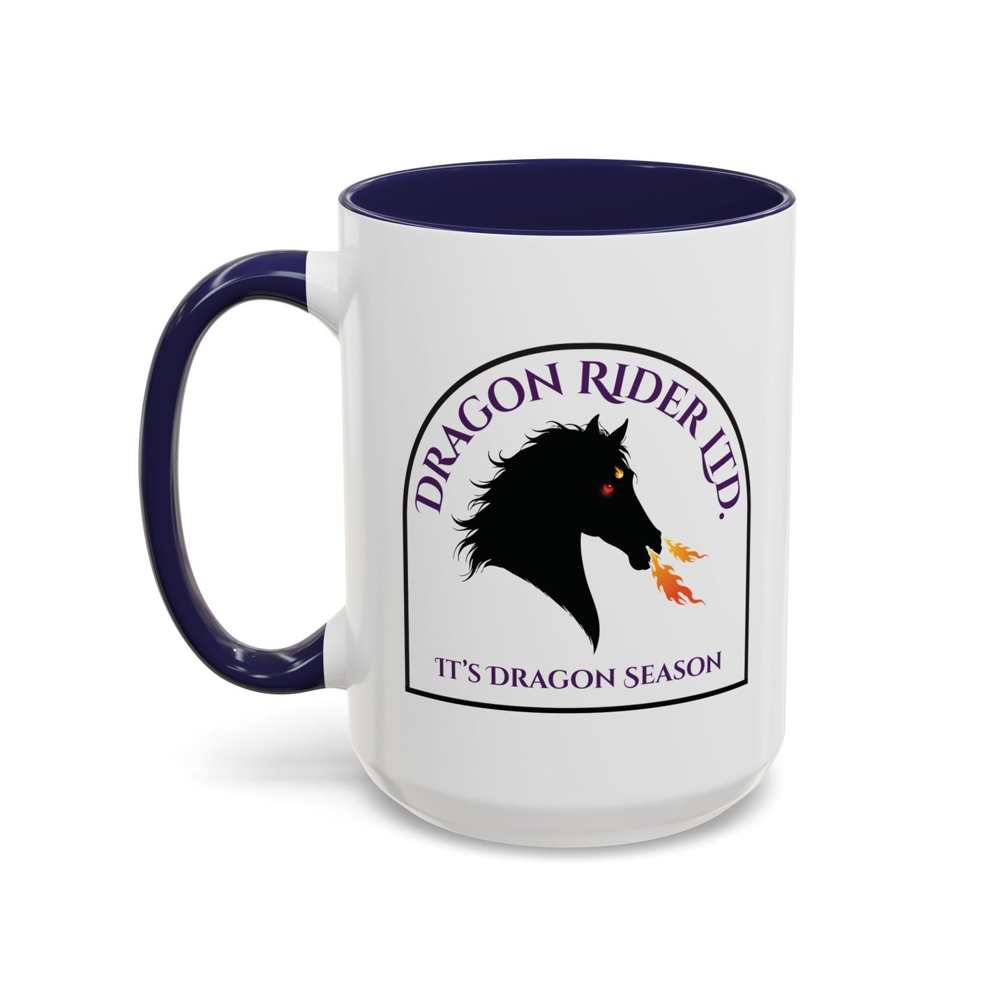 Personalized I Heart My Dragon Horse Accent Coffee Mug (15oz)