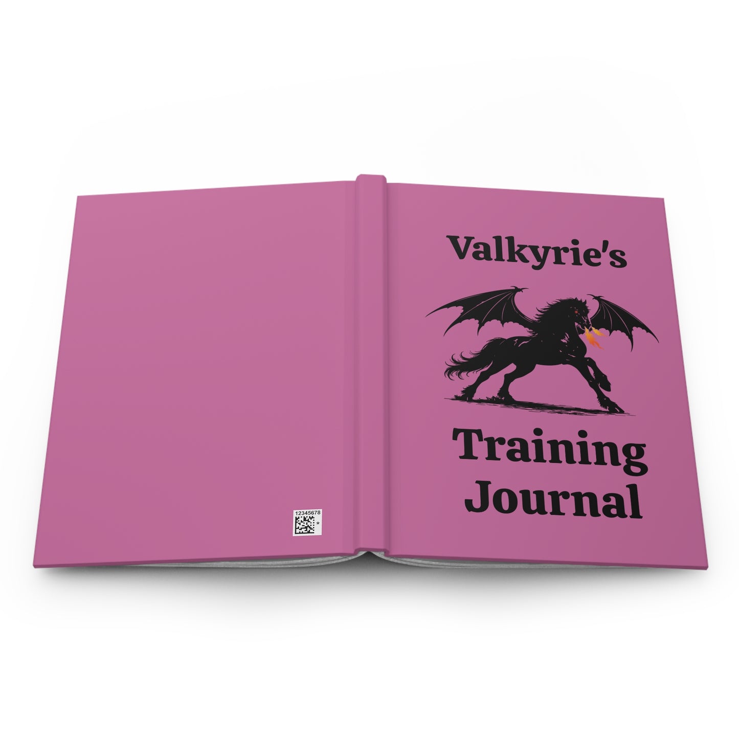 Personalized Pink Dragon Rider Horse Training Journal Fantasy Matte Hardcover Journal