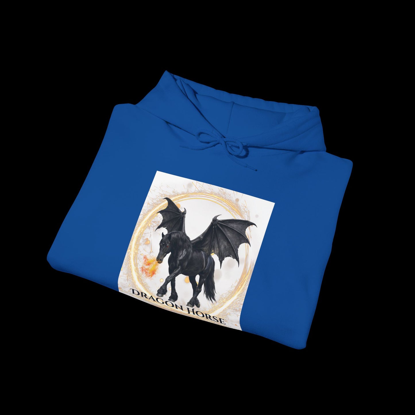 Black Dragon Horse Heavy Blend™ Hooded Sweatshirt