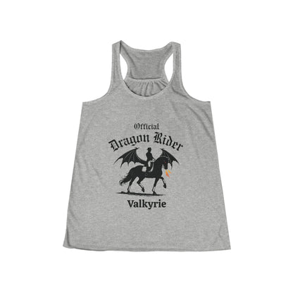 Personalized Dressage Dragon Rider Women's Flowy Racerback Tank