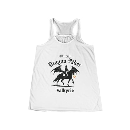 Personalized Dressage Dragon Rider Women's Flowy Racerback Tank