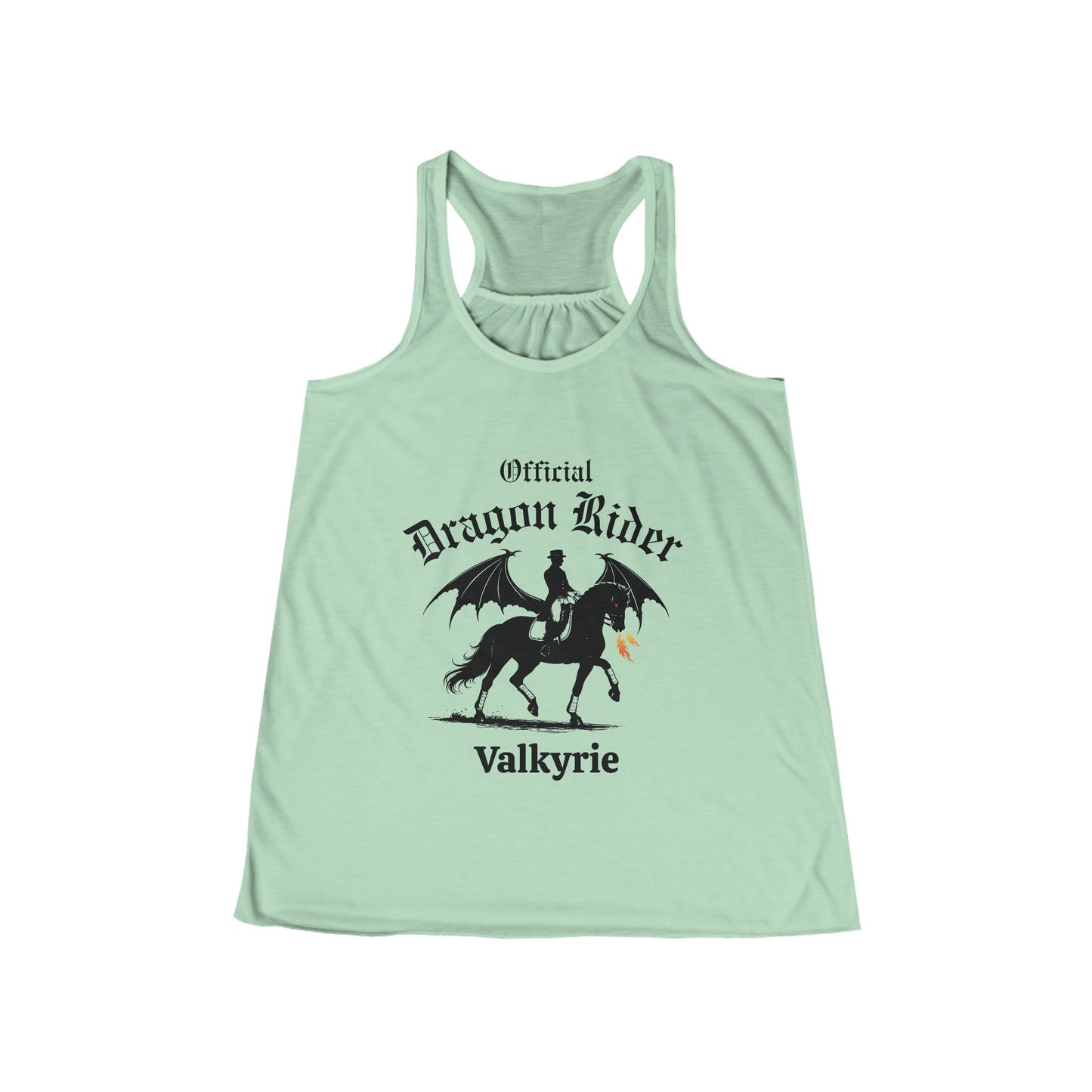 Personalized Dressage Dragon Rider Women's Flowy Racerback Tank