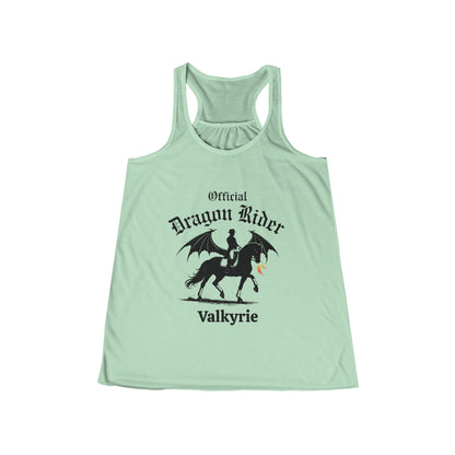 Personalized Dressage Dragon Rider Women's Flowy Racerback Tank