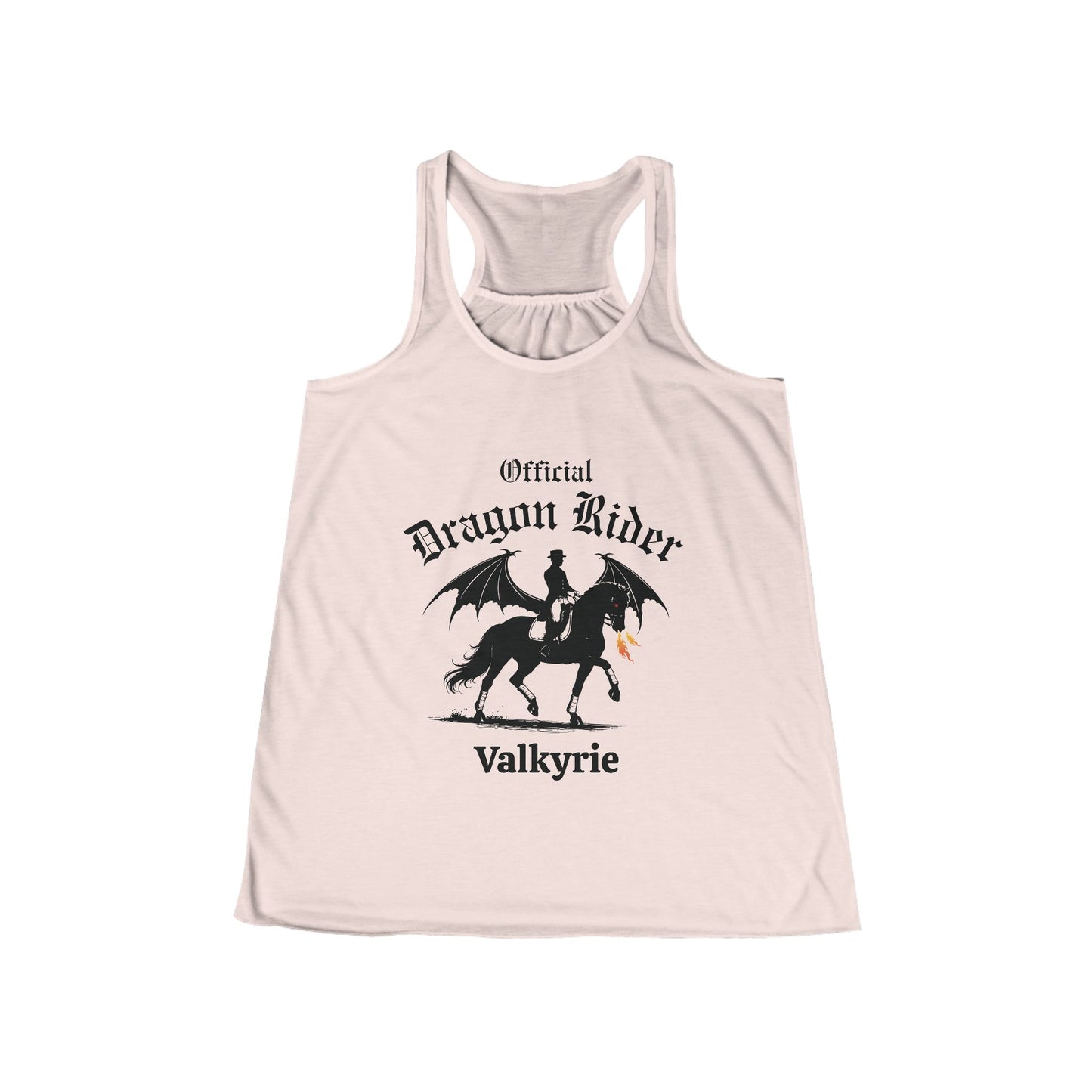 Personalized Dressage Dragon Rider Women's Flowy Racerback Tank