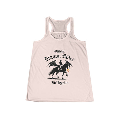 Personalized Dressage Dragon Rider Women's Flowy Racerback Tank