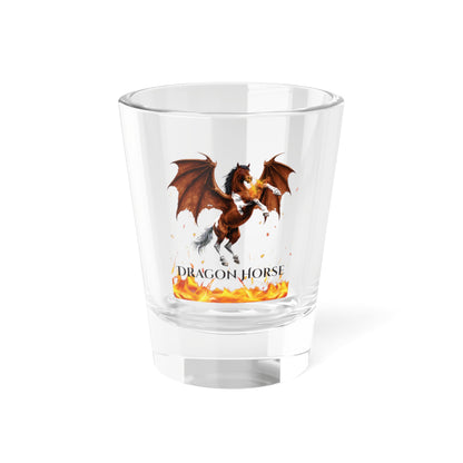 Bay & White Dragon Horse Shot Glass, 1.5oz