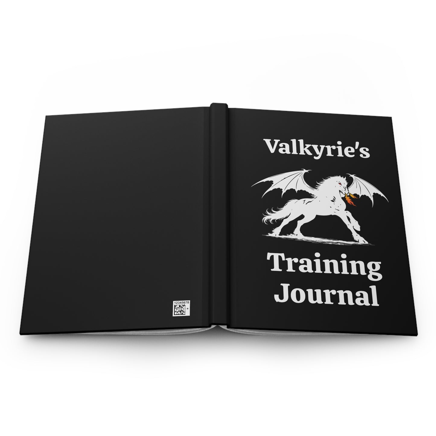Personalized Black Dragon Rider Horse Training Journal Fantasy Matte Hardcover Journal