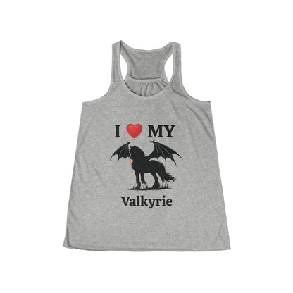 Personalized I Heart My Dragon Horse (Style C) Women's Flowy Racerback Tank