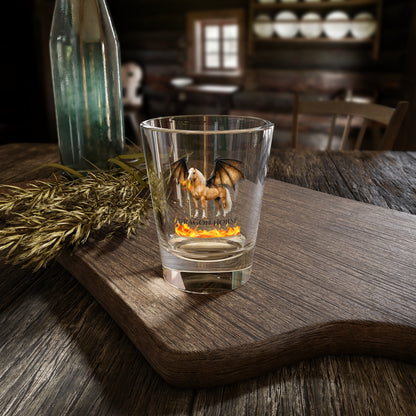 Dragon Horse Palomino Winged Horse Fire Breathing Fantasy Equestrian Shot Glass