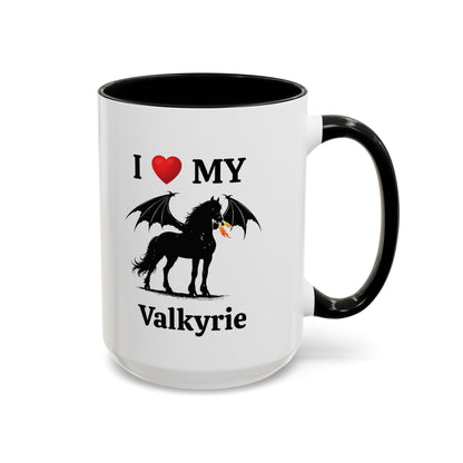 Personalized I Heart My Dragon Horse Accent Coffee Mug (15oz)