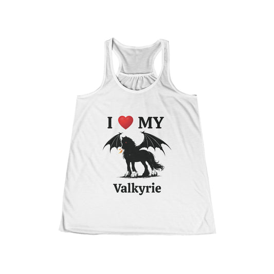 Personalized I Heart My Dragon Horse (Style C) Women's Flowy Racerback Tank
