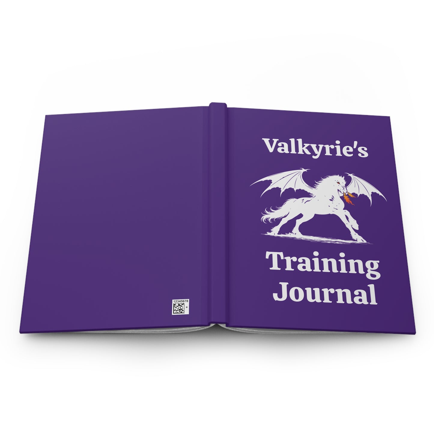 Personalized Purple Dragon Rider Horse Training Journal Fantasy Matte Hardcover Journal