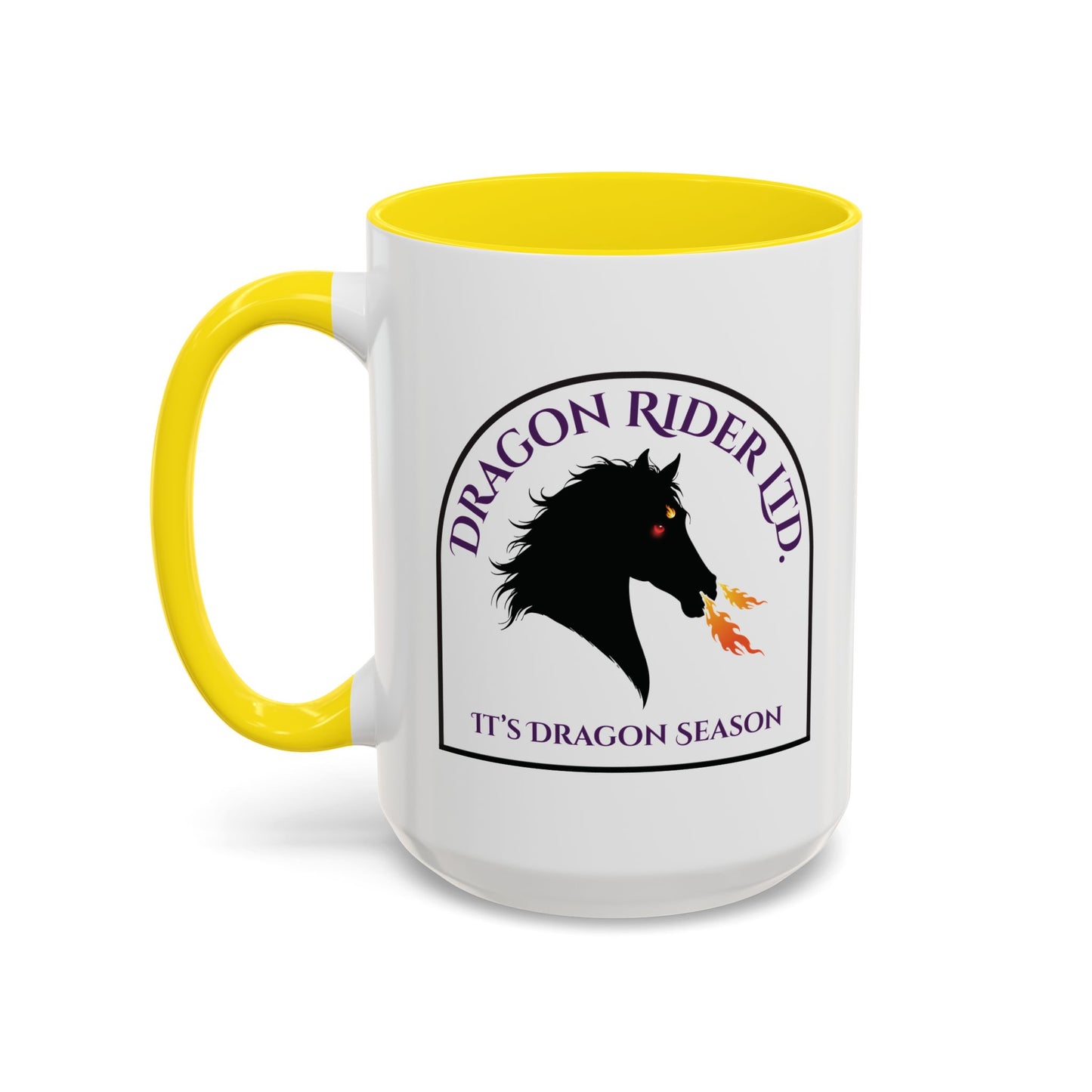 Personalized I Heart My Dragon Horse Accent Coffee Mug (15oz)
