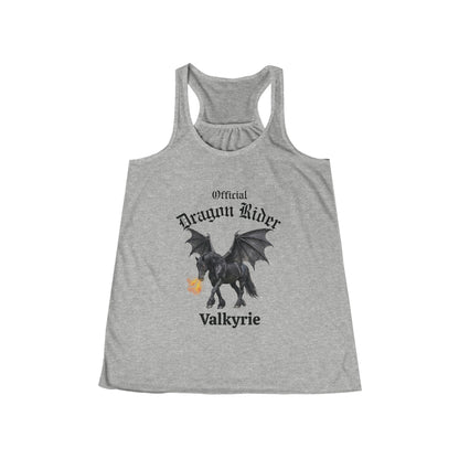 Personalized Black Dragon Rider Women's Flowy Racerback Tank