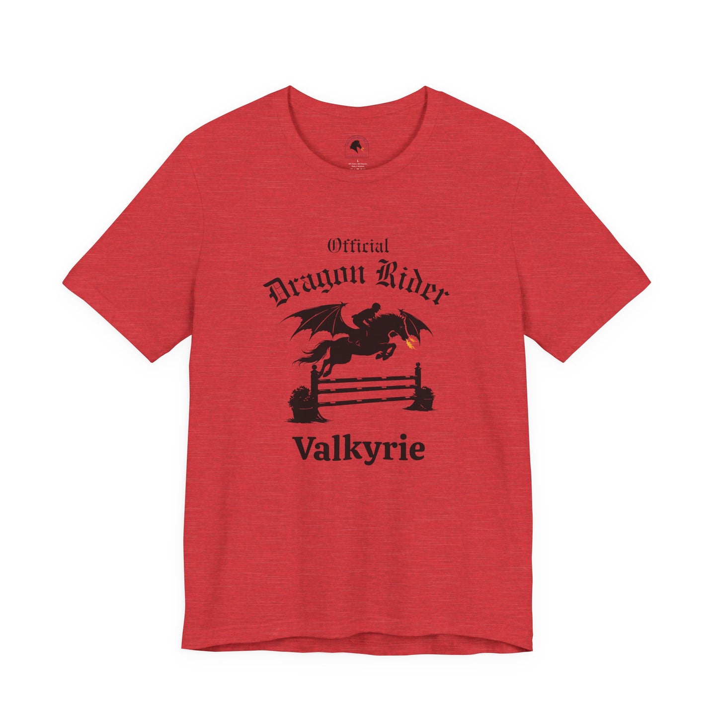 Personalized Jumper Official Dragon Rider Equestrian Fantasy Horse Lover Short Sleeve Tee