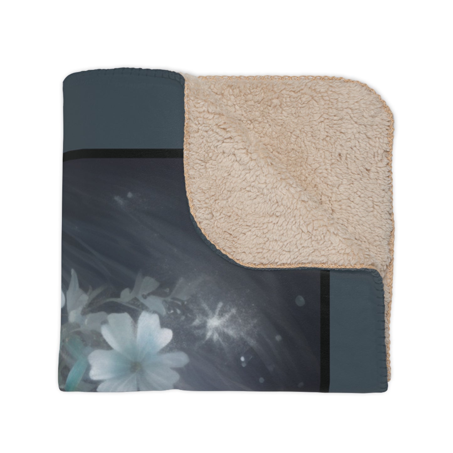White Princess Horseheads Tan Sherpa Blanket