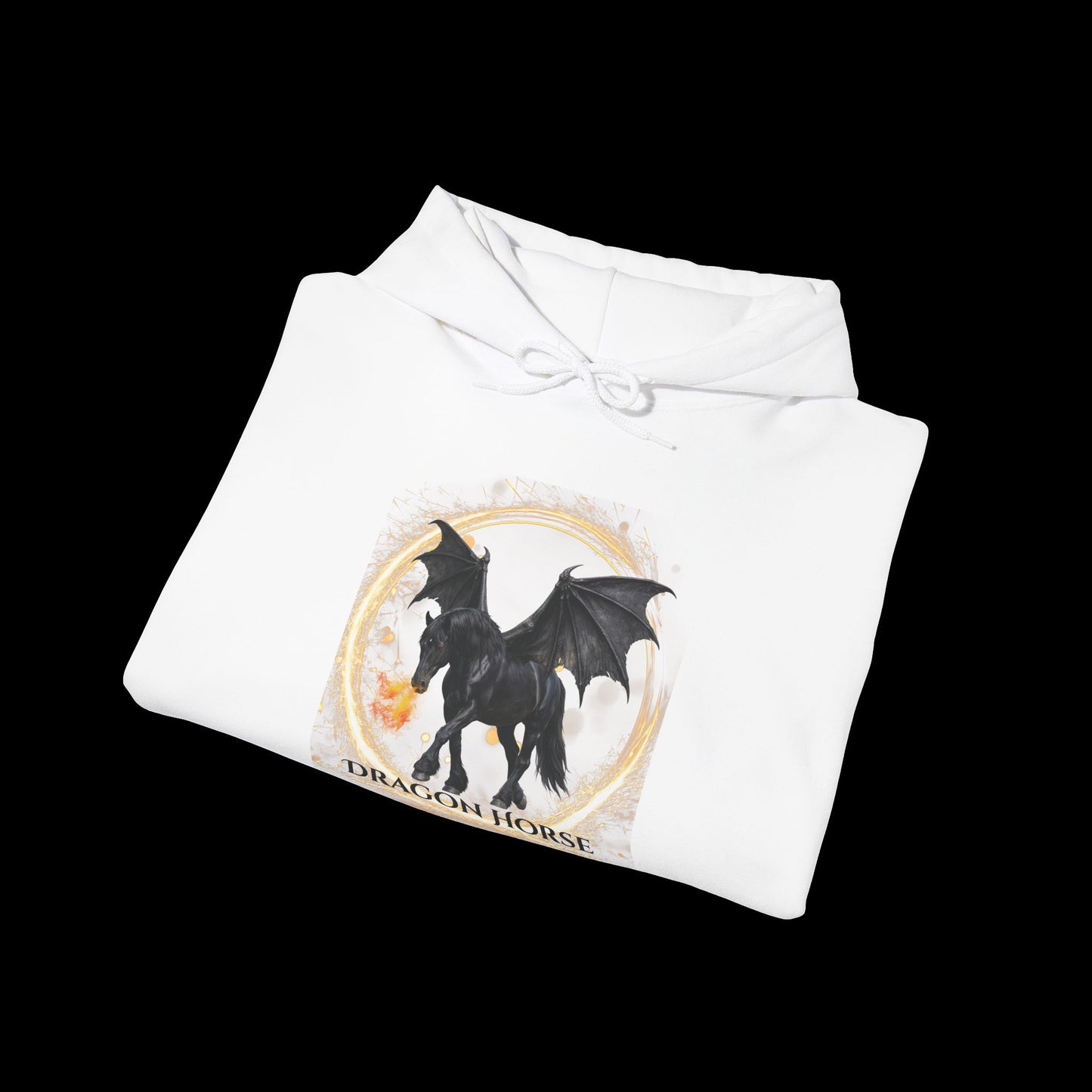 Black Dragon Horse Heavy Blend™ Hooded Sweatshirt