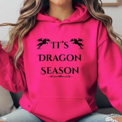 It’s Dragon Season Fantasy Equestrian Dragon Rider Unisex Heavy Blend Hooded Sweatshirt
