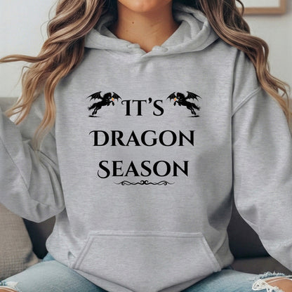 It’s Dragon Season Fantasy Equestrian Dragon Rider Unisex Heavy Blend Hooded Sweatshirt