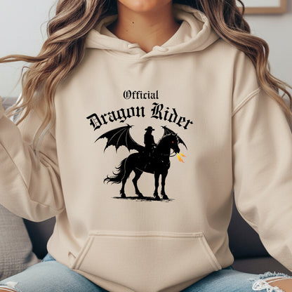 Official Dragon Rider Winged Horse Western Equestrian Fantasy Illustration Unisex Heavy Blend Hooded Sweatshirt