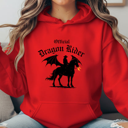 Official Dragon Rider Winged Horse Western Equestrian Fantasy Illustration Unisex Heavy Blend Hooded Sweatshirt