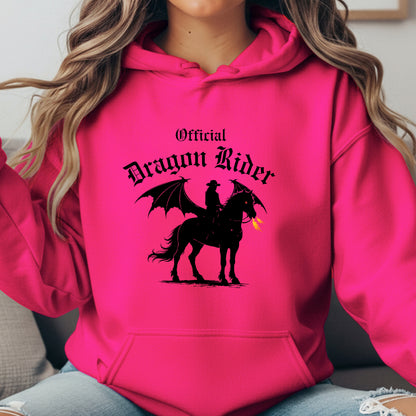 Official Dragon Rider Winged Horse Western Equestrian Fantasy Illustration Unisex Heavy Blend Hooded Sweatshirt