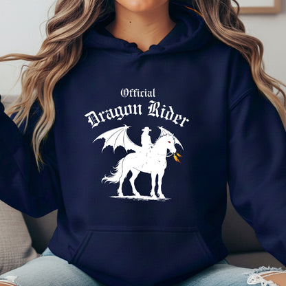 Official Dragon Rider Winged Horse Western Equestrian Fantasy Illustration Unisex Heavy Blend Hooded Sweatshirt